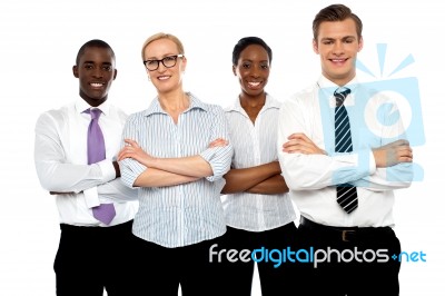 Business People With Arms Crossed Stock Photo