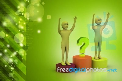 Business People With Question Mark Stock Image