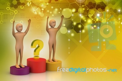 Business People With Question Mark Stock Image