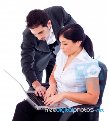 Business People Working Together Stock Photo