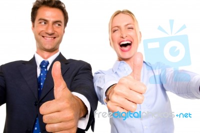 Business Person With Thumb Up Stock Photo