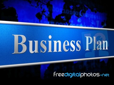 Business Plan Means Idea Commerce And Stratagem Stock Image