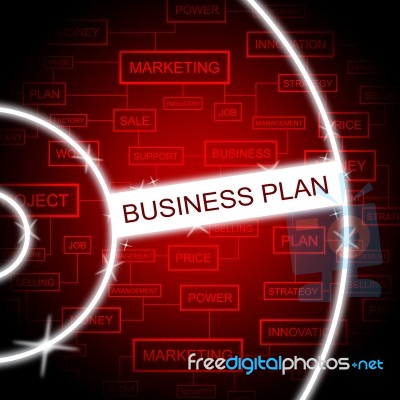 Business Plan Represents Programme Formula And Proposals Stock Image