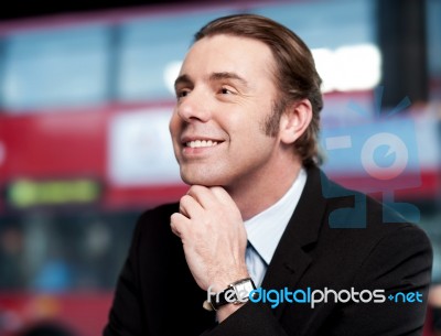 Business Professional Looking At Something Stock Photo