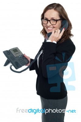 Business Professional On Phone Stock Photo