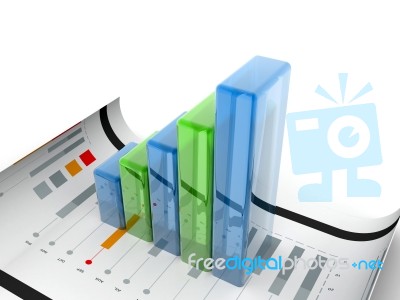 Business Progress Chart Stock Image