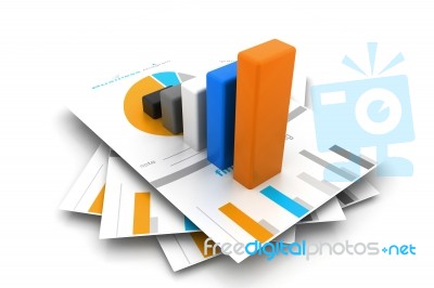 Business Report And Graph Stock Image