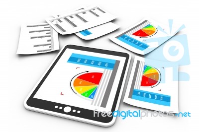 Business Reports Graph Stock Image