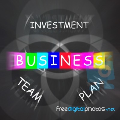 Business Requirements Displays Investments Plans And Teamwork Stock Image