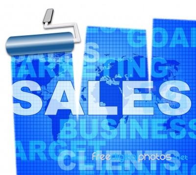 Business Sales Means Trade Selling And Commerce Stock Image