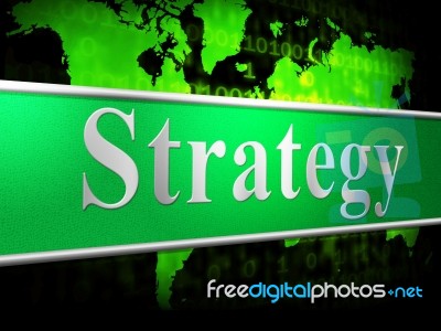 Business Strategy Means Commercial Biz And Tactics Stock Image