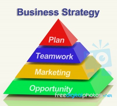 Business Strategy Pyramid Stock Image