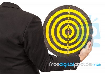 Business Target, Hand Aiming Or Pointing Stock Photo