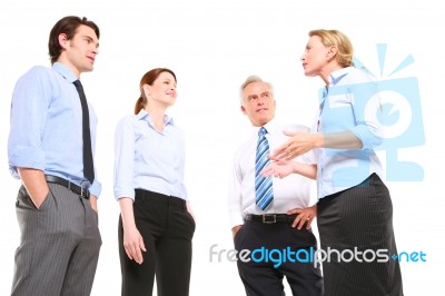 Business Team Discussing Work Stock Photo