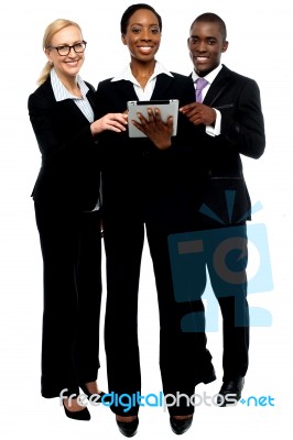 Business Team Using Tablet Pc Stock Photo