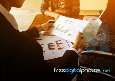 Business Teamwork In Meeting Process Stock Photo