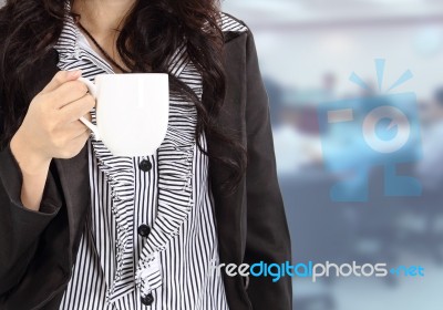 Business Woman And Coffee Stock Photo