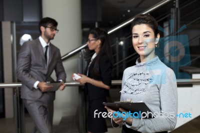 Business Woman And Young  Business People Stock Photo