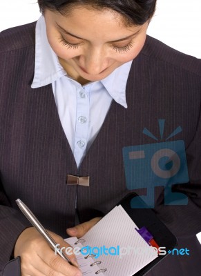 Business Woman Schedule Stock Photo