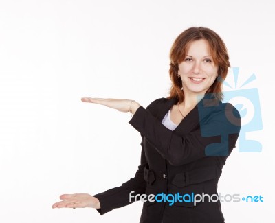 Business Woman Showing A Gesture Square Stock Photo