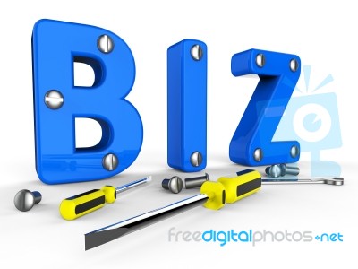 Business Word Means Buying Sell And Corporate Stock Image