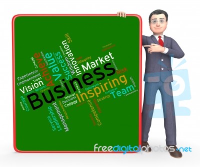 Business Words Means Importing Selling And Export Stock Image