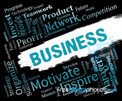 Business Words Shows Biz Businesses And Corporate Stock Image