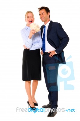 Businessman And Businesswoman Stock Photo