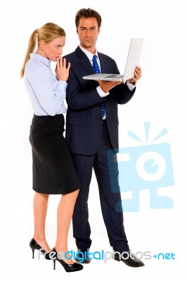 Businessman And Businesswoman Stock Photo