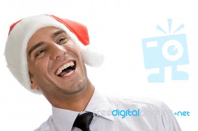 Businessman Burst Into Laughter Stock Photo