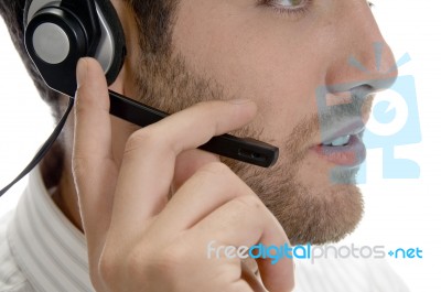 Businessman Busy In Communicate Stock Photo