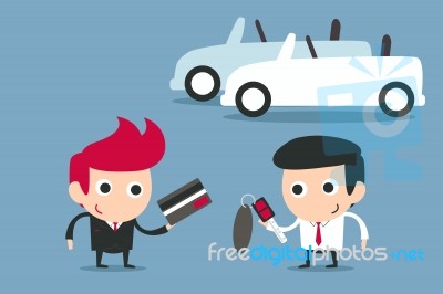 Businessman Buying Car Stock Image