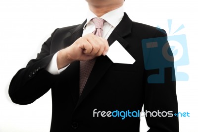 Businessman Card Stock Photo