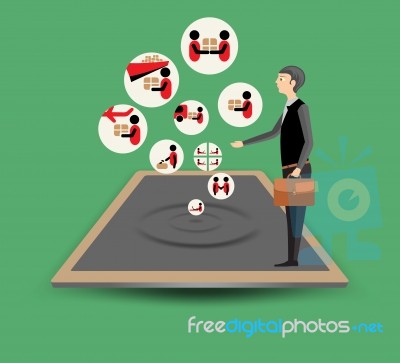 Businessman Cartoon Stock Image