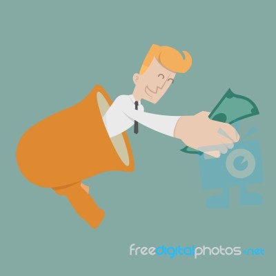 Businessman Cheer Stock Image