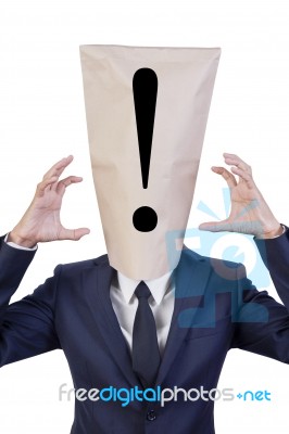 Businessman Cover Head Stock Photo