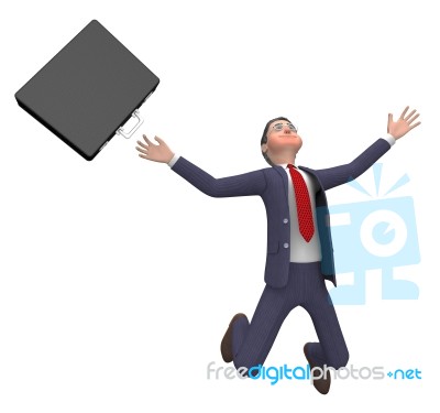 Businessman Falling Indicates Accident Over And Executive 3d Ren… Stock Image