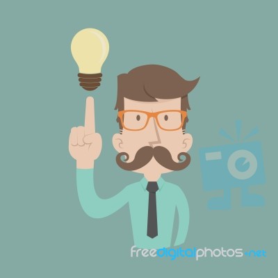 Businessman Get Idea Stock Image