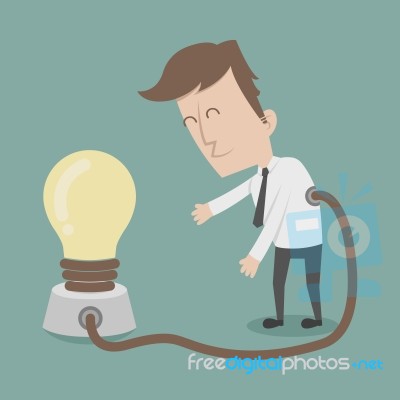 Businessman Get Idea Stock Image