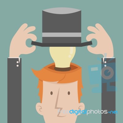 Businessman Get Idea Stock Image