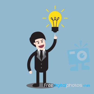 Businessman Get Idea Stock Image