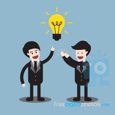 Businessman Get Idea Stock Image