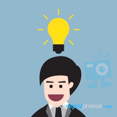 Businessman Get Idea Stock Image