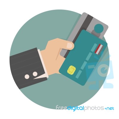 Businessman Hand Holding Credit Card Stock Image