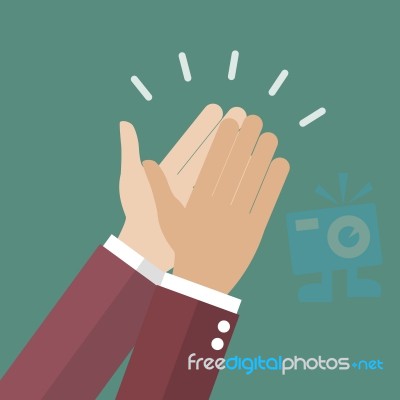 Businessman Hands Clapping Stock Image