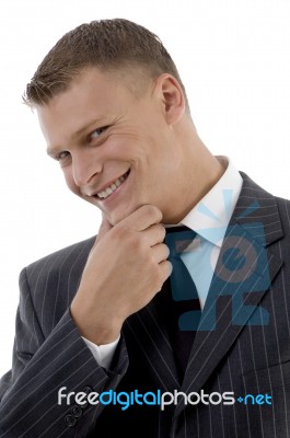 Businessman Looking At Camera Stock Photo