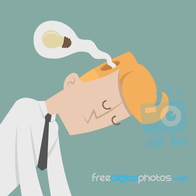 Businessman Lose Idea Stock Image