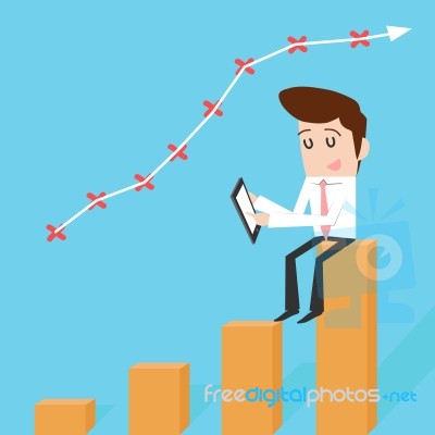 Businessman Make A Profit Stock Image