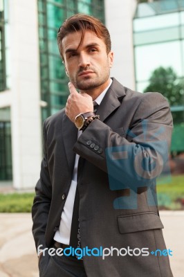 Businessman On The Street Stock Photo