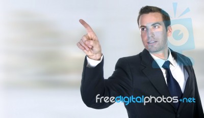 Businessman Pointing  Stock Photo